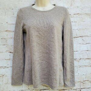 𝅺Belford 100% Cashmere Sweater Crew Neck Size Small, Light Taupe